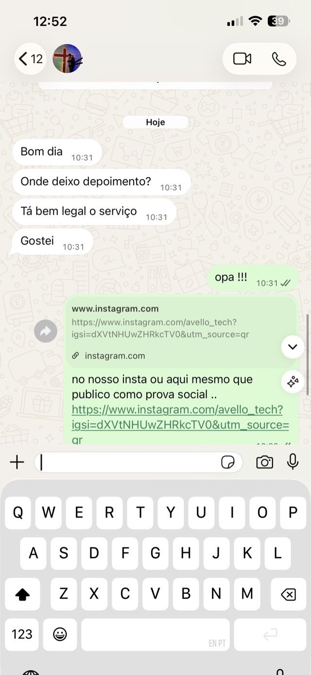 Captura de mensagem de cliente no WhatsApp