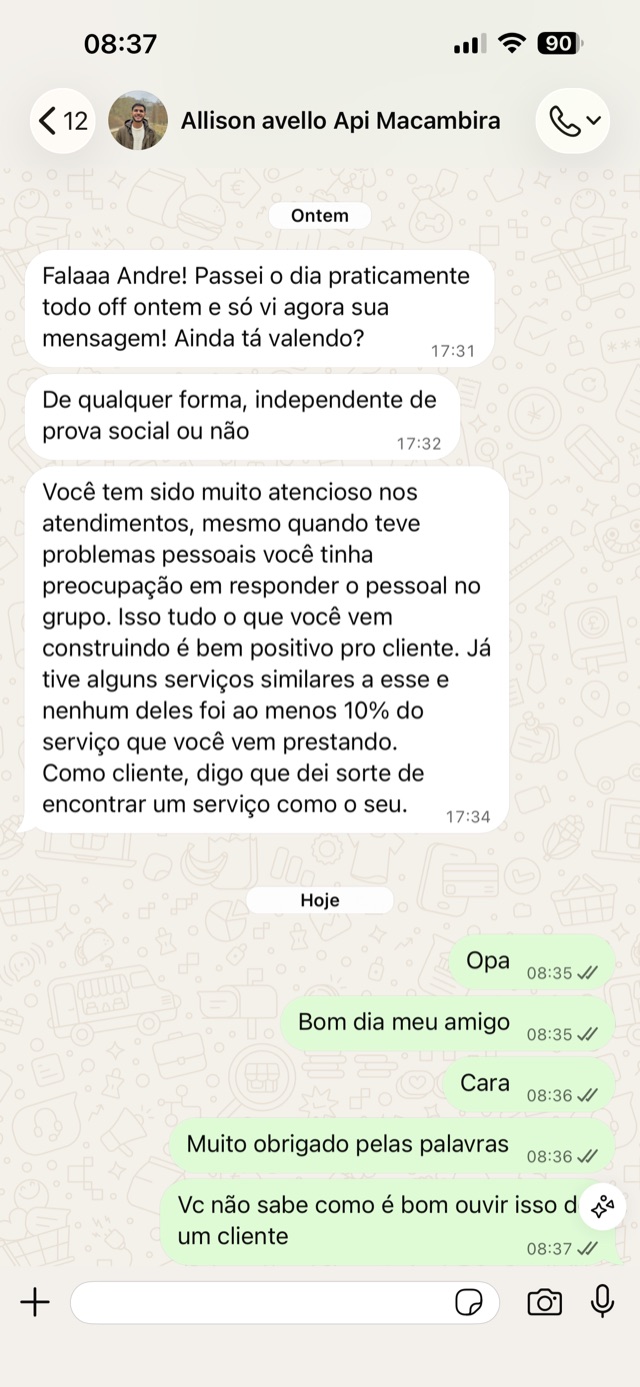 Captura de mensagem de cliente no WhatsApp